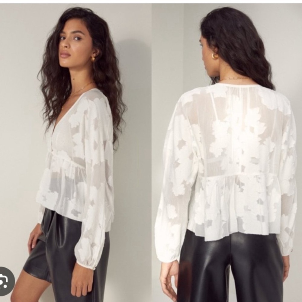 Aritzia Wilfred Peplum Top
